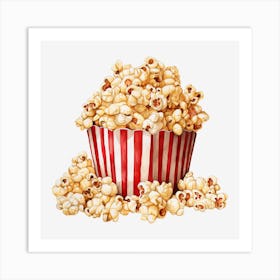 Popcorn In A Bucket Art Print