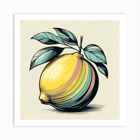 Lemon Pastel Art Print