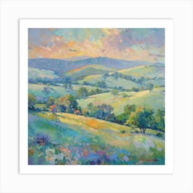 Sunset In The Hills 4 Art Print