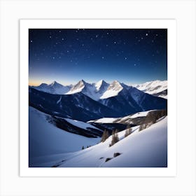 Night In The Mountains 5 Art Print