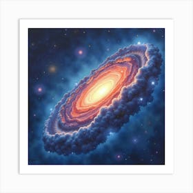 Watercolor Depiction Of An Infinite Galaxy 1 Art Print