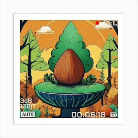 Acorn Nutmeg Wall Art Art Print