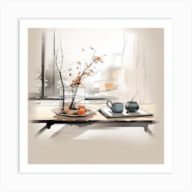 Asian Interior Design Art Print