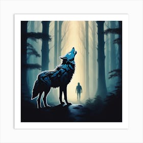 Howling Wolf Art Print