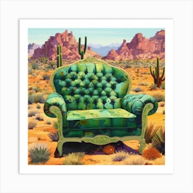 Cactus Chair Art Print