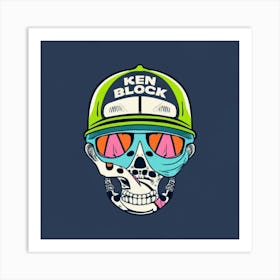 Ken Block Skull Art Print