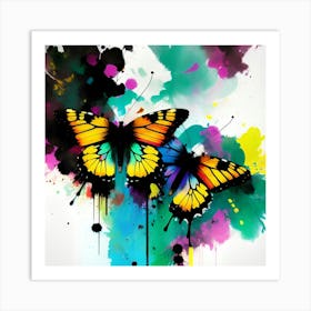 Colorful Butterflies 149 Art Print