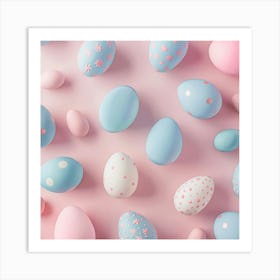 Easter Themed Banner Texture With Pastel Colors 5 Art Print