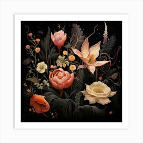 Mixed Flowers Art Print