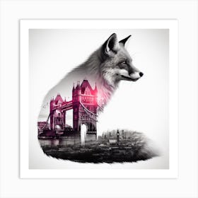 Fox silhouette 7 Art Print