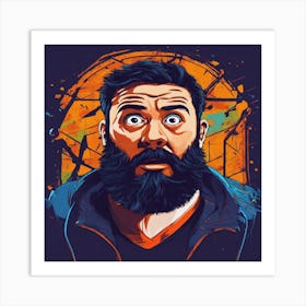 Bearded Man Art Print