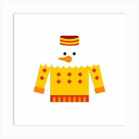 Snowman Sweater Art Print