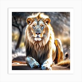 Lion art 28 Art Print