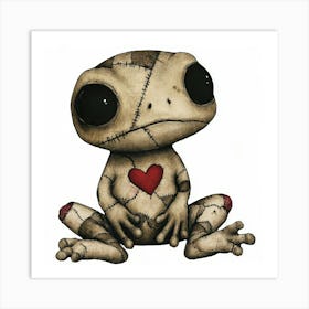 Patchwork Cartoon Baby Toad 2 Art Print