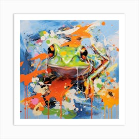 Frog Abstract Painting Art Print