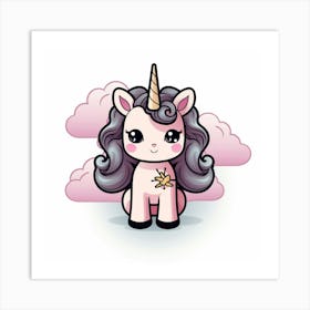 Cute Unicorn 46 Art Print