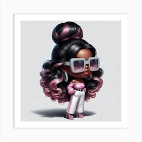 Black Girl In Sunglasses Art Print