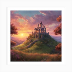 Castle At Sunset 2 Art Print