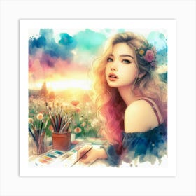 Watercolor Painting Art Print