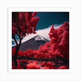 Red Trees In The Forest Art Print