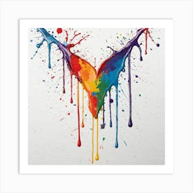 Rainbow Heart Art Print