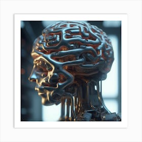 Cyborg Brain 28 Art Print