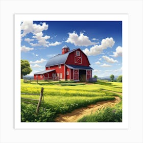 Big Red Barn 1 Art Print