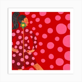 Flamenco Square Art Print