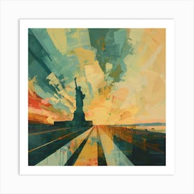 Liberty At Sunset Art Print