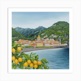 Lemons On The Beach Art Art Print