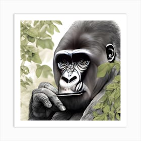 Gorilla In The Jungle Art Print