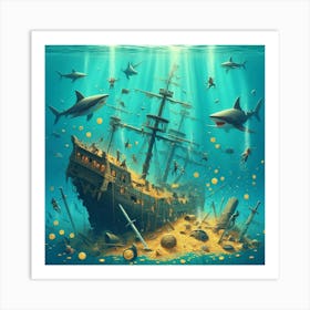 Pirate Ship Art Print