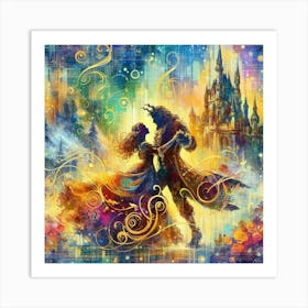 A Beauty And A Beast Dance 10 Art Print