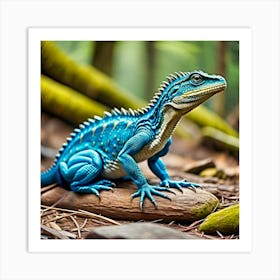 Blue Lizard 1 Art Print