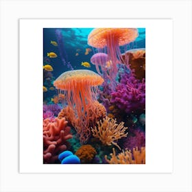 Jellyfishes Art Print