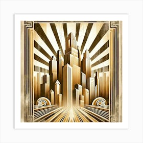 Deco Cityscape Art Print