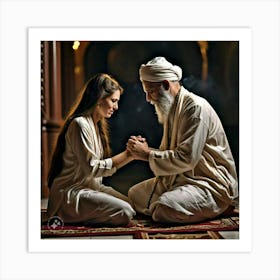 Islamic Couple Praying Art Print