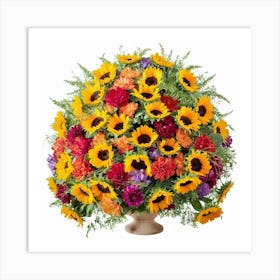 Sunflowers In A Vase 1 Art Print