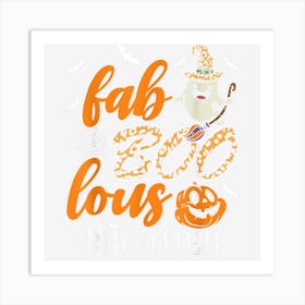 Fab Boo Lous Brother Ghost Pumpkin Halloween Season Bats Art Print