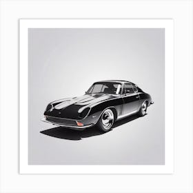 Black Sports Car Art Print