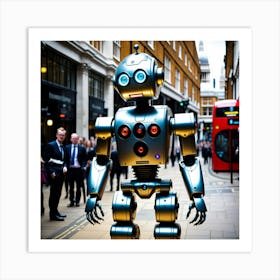 Robot In City Of London (44) Art Print