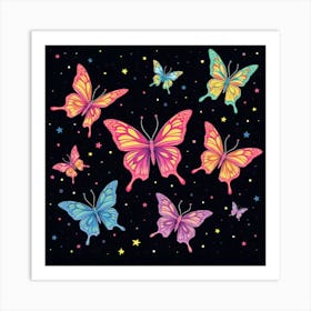 Colorful Butterflies 6 Art Print