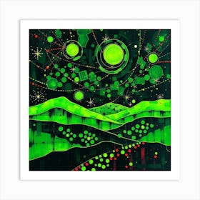 Green Nebula Art Print