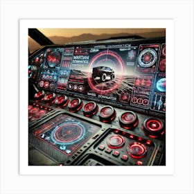 A Detailed View Of The Interface Inside The Mars Dominator Art Print