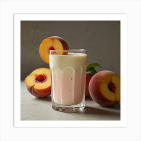 Leonardo Lightning Peach Milk Art 3 Art Print