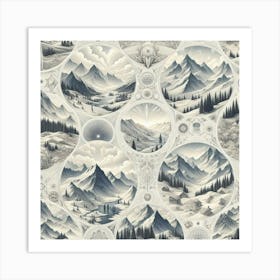 'Alpine Landscape' Art Print
