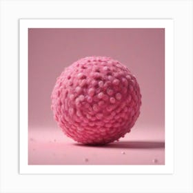 Pink Ball On Pink Background Art Print