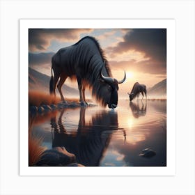 Wildebeest Art Print