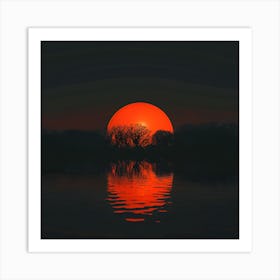 Sunset Over Water 4 Art Print