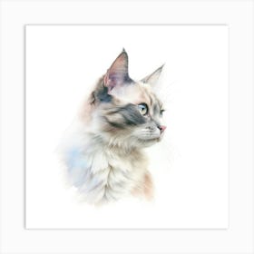 Li Hua Cat Portrait 1 Art Print